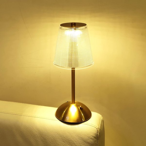 Led-bordlampe, trådløs genopladelig bordlampe, 3 farvetilstande og dæmpbar LED-touchlampe