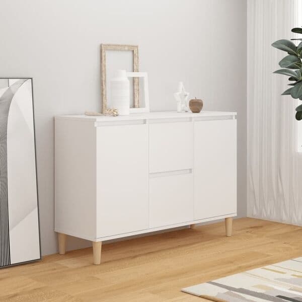 vidaXL Skænk hvid 101x35x70 cm konstrueret træ white Vit
