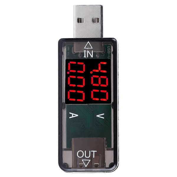 USB Tester Farge LCD Voltmeter Amperemeter Multimeter Lader Strømmåler
