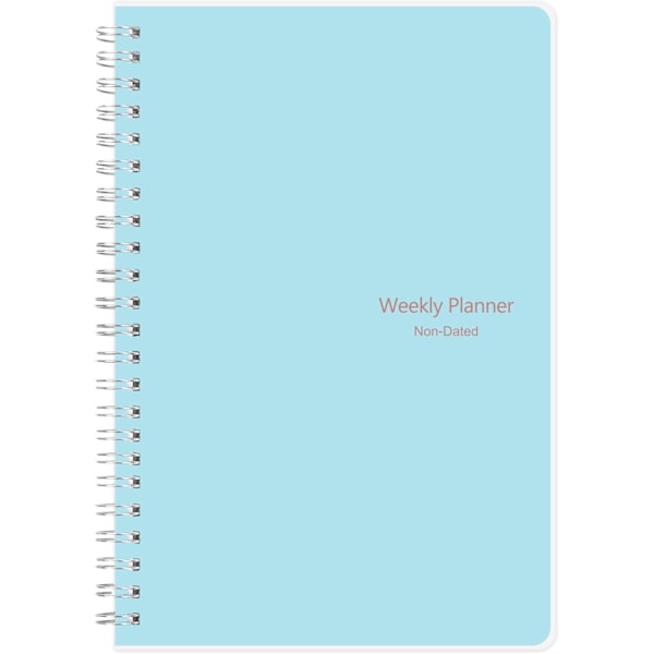 Ukentlig planlegger med vane tracker udatert 52 uker To Do List Notebook Spiral Ukentlig planlegger Notebook, Blå