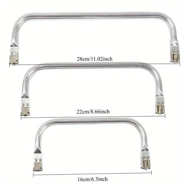 3-pack silverfärgade aluminiumklämmor för väskor, smycken, scrapbooking 18 cm silverfärgade 18cm
