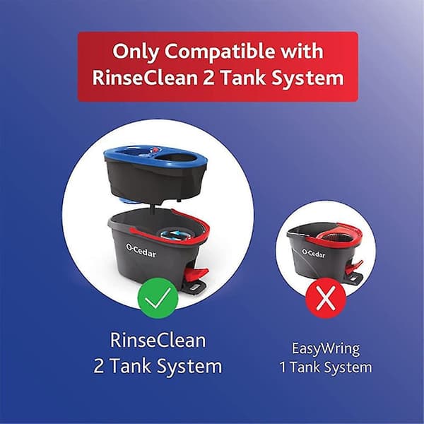 2-pakks kompatible O-Cedar EasyWring RinseClean Spin-mopper