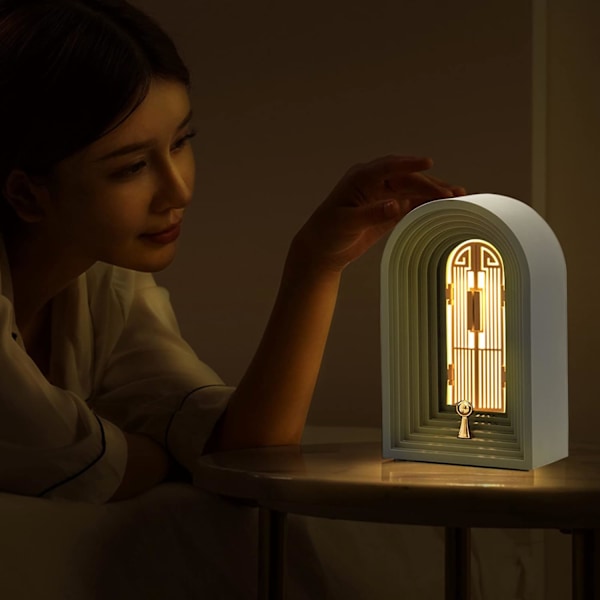Mini Bluetooth-högtalare med skrivbordslampa - Bärbar sänglampa - Liten högtalare - Dimbar LED-uppspelning - Bordslampa för hem, kontor, 1200 mAh grå Gray