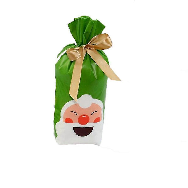 50 stk. Santa Snøre Julegavepose Juleæblepose