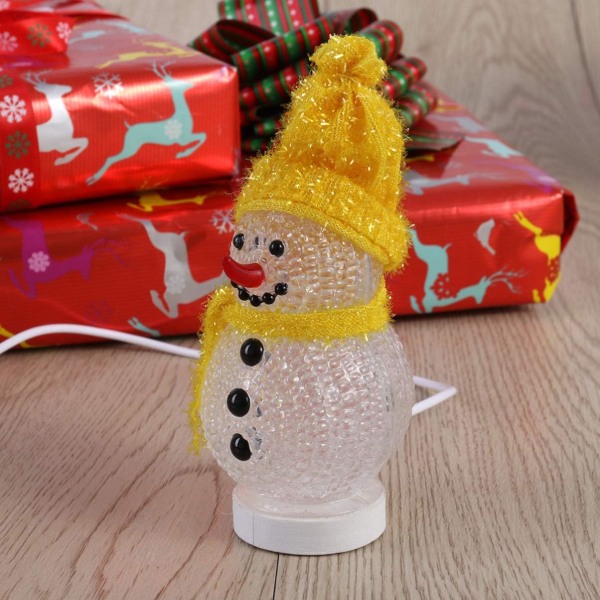 Jul Snögubbar Figurer LED-lampa Yellow