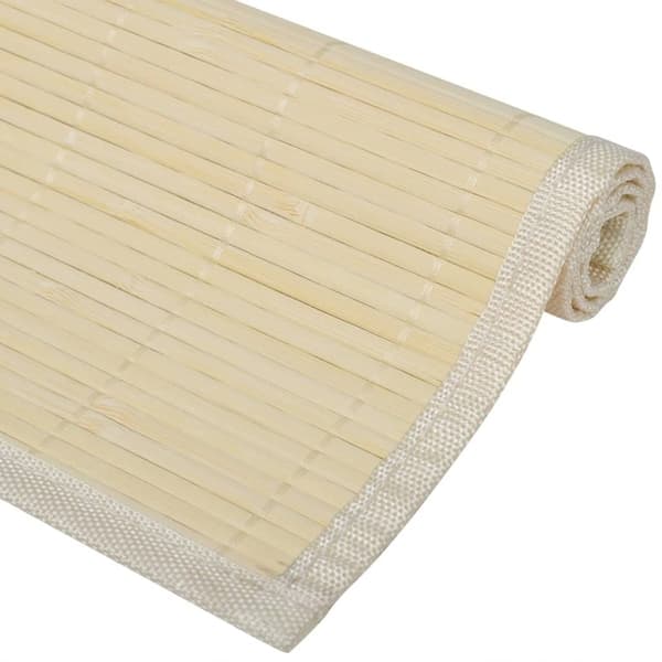 vidaXL 6 pöytätablettia bambua 30 x 45 cm luonnonväri beige Beige