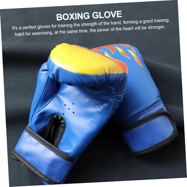1 par Kickboxing barneboksinghansker for 3-8 år Fighting Bag Hansker Menn Blå Flamme