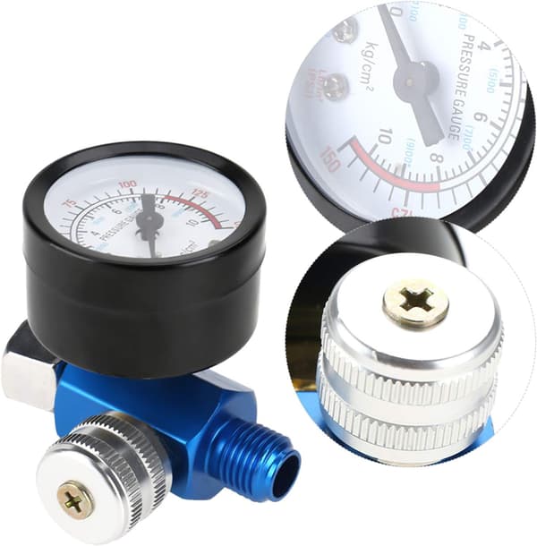 Lufttryksregulator, 1/4\" sprøjtepistol lufttryksregulator trykmåler pneumatisk værktøjstilbehør
