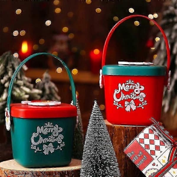 Julaftons Jul Frukt Presentförpackning Julklappsförpackning Jul Snögubbe Låda God Jul -DF