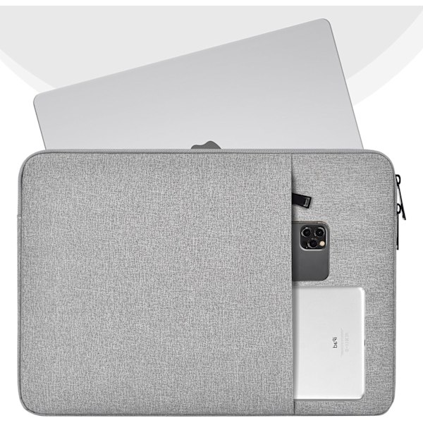 13-tums bärbar datorfodral för MacBook Air 13,6 tum M2-chip, Samsung Galaxy 13,3, DELL Latitude 13,-resistent datorväska - ljusgrå