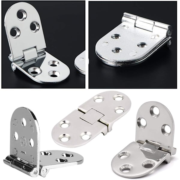 6 kpl:n litteet taittuvat kaapin oven saranat, ompelukoneen pöydän saranat; sinkkiseoksesta valmistetut taittuvat saranat, ruuveilla, hopeanvärinen - 80*30mm silver