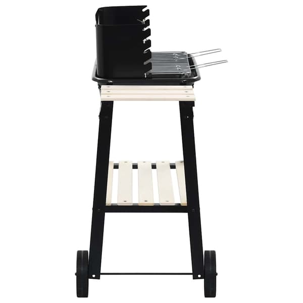 vidaXL Kulgrillstativ med hjul black Svart