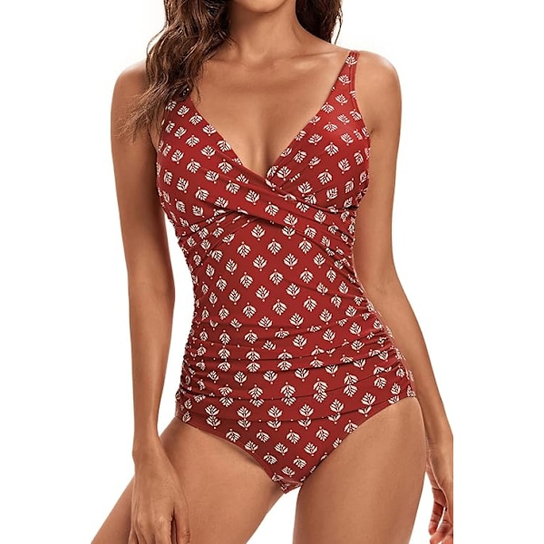 Monokini til kvinder med mavekontrol, slankende badedragt i plus size, mavekontrol