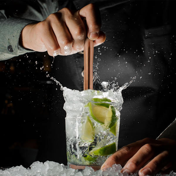 Cocktail Muddler | Stålis-knuser og bar muddler for cocktailfremstilling, fruktknusing, muddling og mojitolaging - kobber