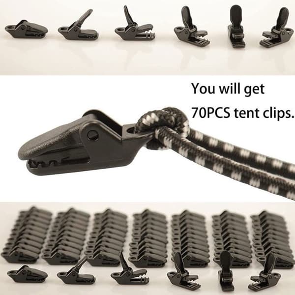 70 STK Camping PC Clips Dagsudflugt Clips Spænder Clips Spænder Fastgørelsesstifter PZCC