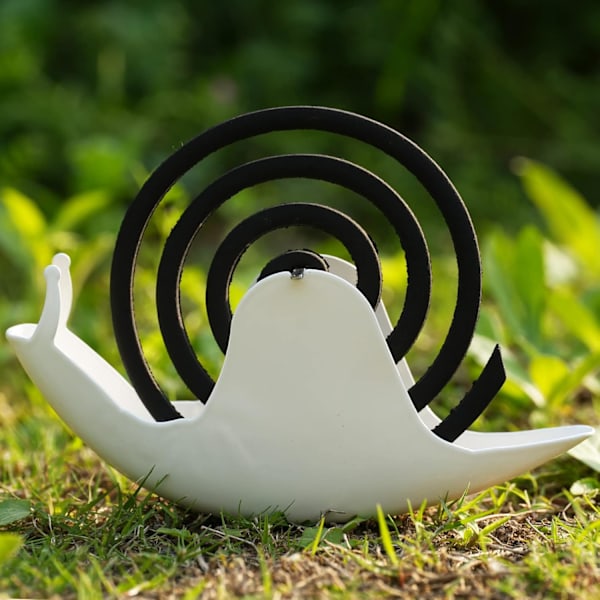 Myggspiralholder i jern, brannsikker røkelsesbrennerbrakett, dyremyggspiralholder, hengende spiralstativ for hjemmekontor (hvit)