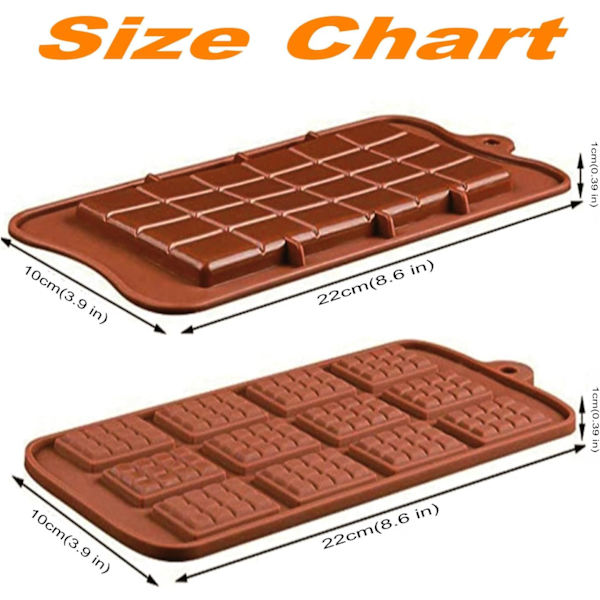 Pcs Silikone Chokoladeform, Mini Fødevarekvalitet Silikone Diy Non-Stick Bageform