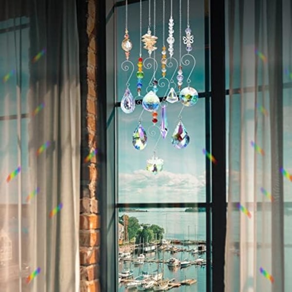 Solskærm, krystal dekorative vedhæng, vindue krystal glas prisme vedhæng lampe dekorative vedhæng, krystal glas kugle til hjem, have dekoration