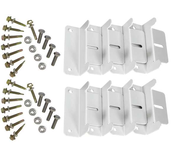 2-pack solpanelmontering Z-formade klämsystem, husvagn, båt, bil, lastbil, hem, takmontering utanför elnätet (totalt 8 fästen)