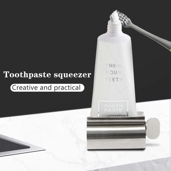 3 styks tube squeezer tandpasta squeezer tandpasta sædeholder stativ roterende tandpasta dispenser til badeværelset
