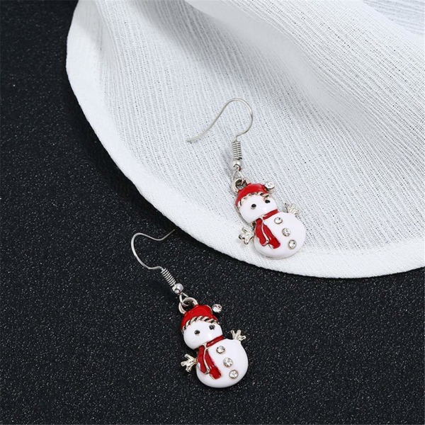1 par Christmas Snowman Legering øreringe Damer holdbare og nyttige