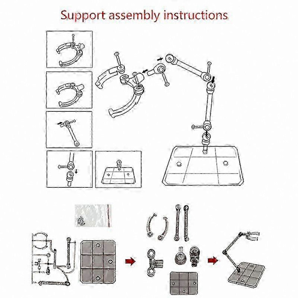 Action Figure Display Stand Base for 1/144 Scale Model Kits Cinema Game SMTX-Compatible Bracket