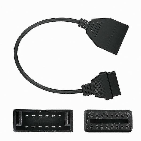 OBD1 til OBD2 Adapterkabel - 12-pinners til 16-pinners kontakt for bildiagnostikk