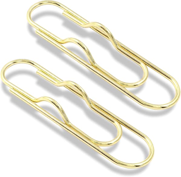 12 stk. Metal Pen Holder Clips til notesbog - Gyldne rustfrit stål Papirclips Multifunktionelle Pen Holders, Guld