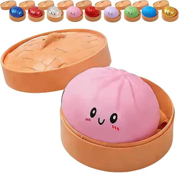 Glitterkugle, Glitterkugle Squishy med æske, Kugle Sensorisk Klemmelegetøj til Stresslindring Pink