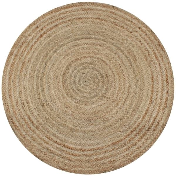 vidaXL Jutematta Flätad Rund 150 cm beige Beige