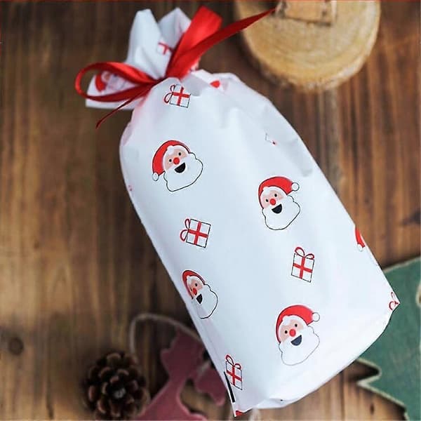 50 stk. Santa Snøring Julegavepose Juleeplepose