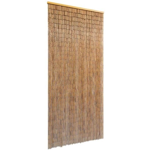 vidaXL Dörrgardin i bambu 90x200 cm brown Brun
