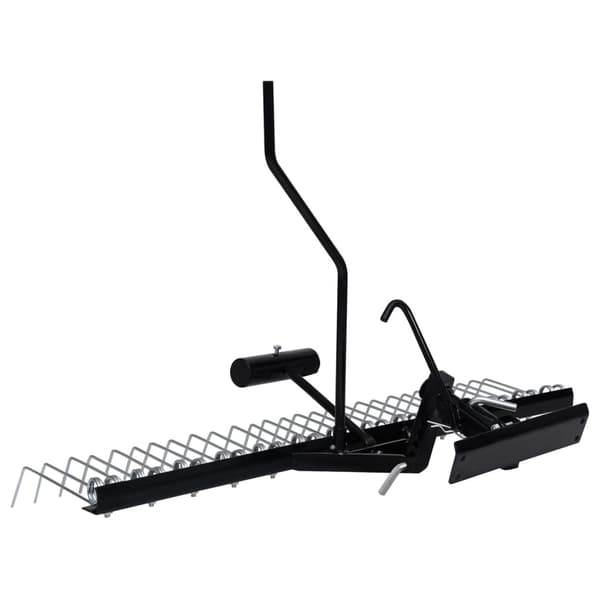 vidaXL Ruohonleikkurin sammalharava 109 cm 13050 Silver