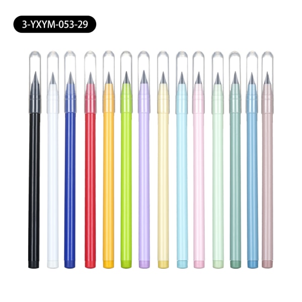 14 st färgad bläckfri penna, magic blyertspenna evig penna, infinity återanvändbar penna för att skriva ritning