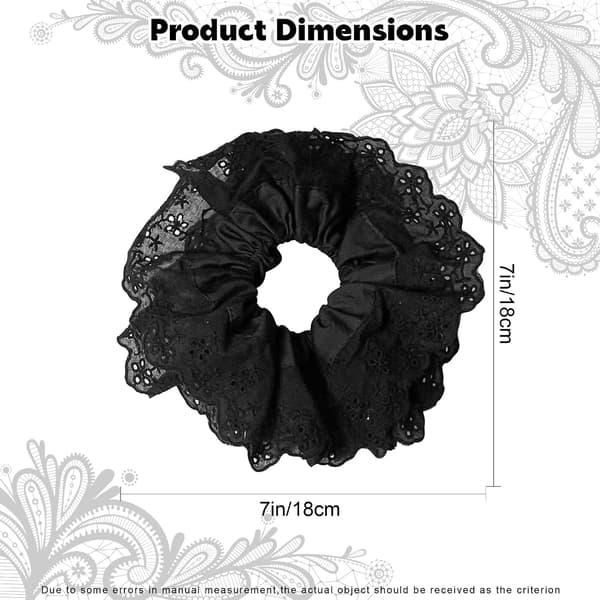 Store Scrunchies Store Hår Scrunchies til Kvinder, Elastiske Hårbånd Scrunchy Bløde Hår Elastikker Reb, Hestehaleholdere (Sort)