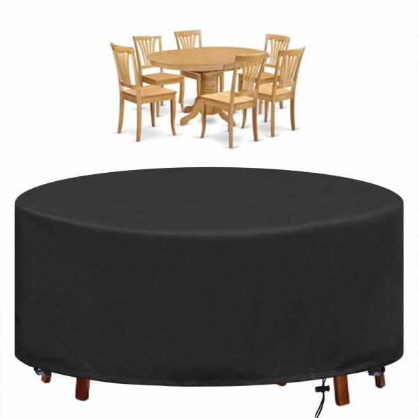 Puutarhapöydän cover Pyöreä puutarhapöytä vedenpitävä UV-suojattu Oxford Vankka cover Ø190X80CM 188*84cm