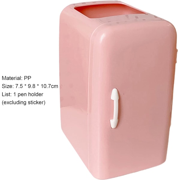 Case Vedenpitävä iso kapasiteetti Ihana kynäpidike Creative Jääkaapin muotoinen meikkisiveltimen pidike Muoti kynäkuppi kynäpussi-vaaleanpunainen Pink