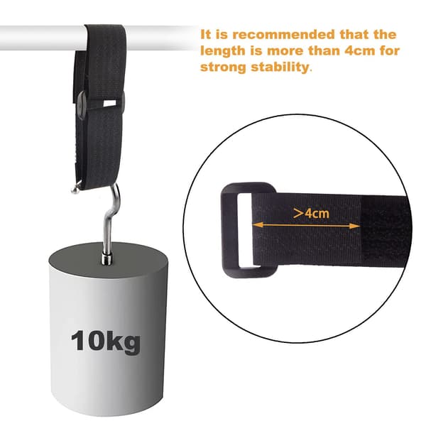5m x 2,5 cm justerbare kabelstropper med 25 løkker, sorte genanvendelige kabelbindere, burretape til kabelstyring, sort