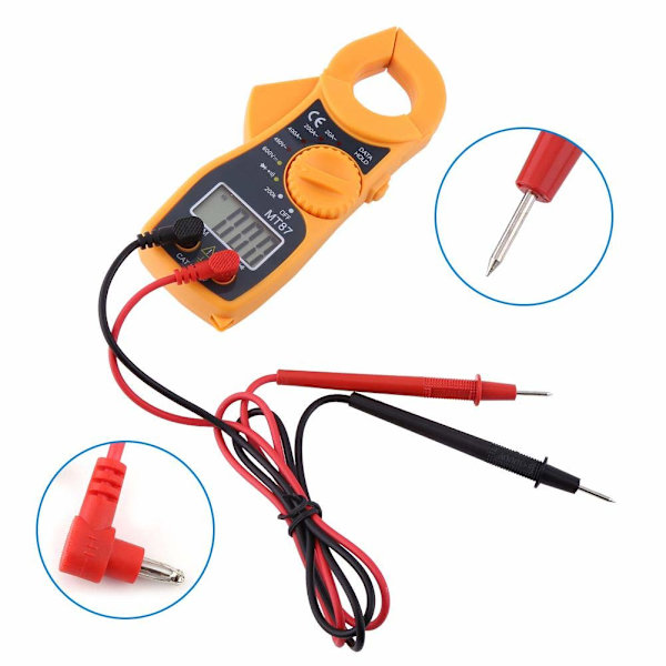 Automatisk digitalt multimeter, digitalt klemmemultimeter AC DC voltmeter amperemeter ohmmeter volt tester stor digital LCD-skærm