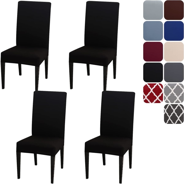 Stretch Chair Cover Set of 4, Dining Room Chair Protector Cover Universal Removable Modern Durable