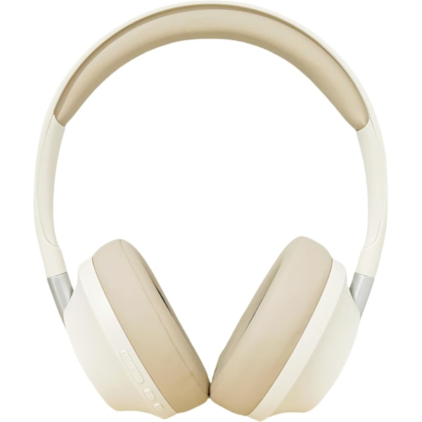 Bluetooth 5.3 Trådløse Hodetelefoner med Bass og Stereolyd, Over-Hode Hodebøyle, Åpen-Øre Headset (Beige)