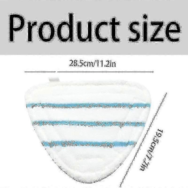 6-pack moppdynor för Clean Tenso Power 2.0 ångmopp, mikrofiber ångmopp ersättning, ångmoppskydd