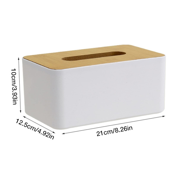 Servetthållare med fjärrkontrollpenna, förvaringslåda för servetter, näsdukshållare med trälock, servettbehållare med fjärrkontrollpenna, skrivbordsförvaring rectangle