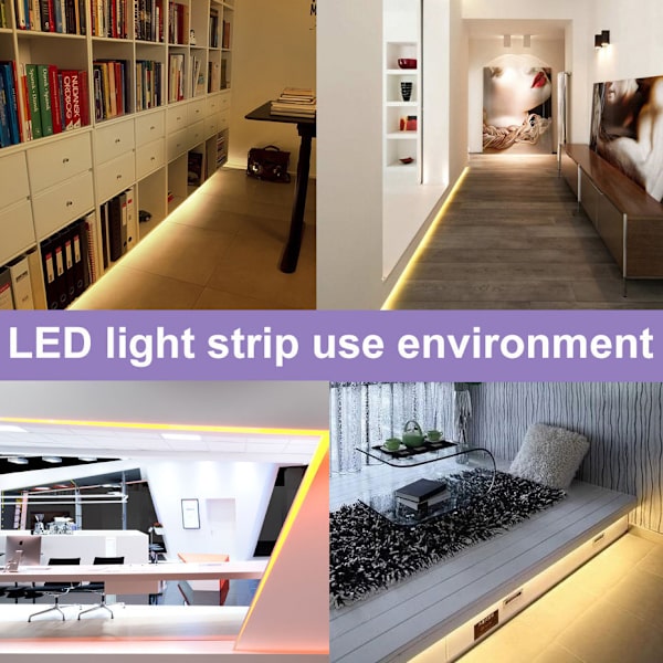 Led-spejlbelysning, Led-forfængelighedslysstrimmel 2M  6500k koldt lys  Dæmpbar til makeup-spejle Cold White