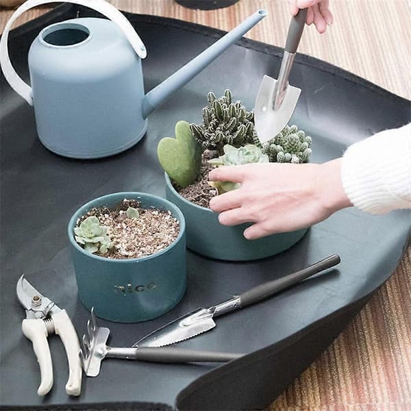 PE Plante Omplantningsmåtte Indendørs Vandtæt Omplantningsmåtte, Sort 100*100cm