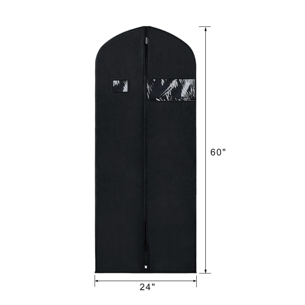 Klädväska för förvaring, 60 x 152 cm, andningsbart tyg, långa väskor för klänningar, kappor, aftonklänningar, 8-pack 60 x 152 cm