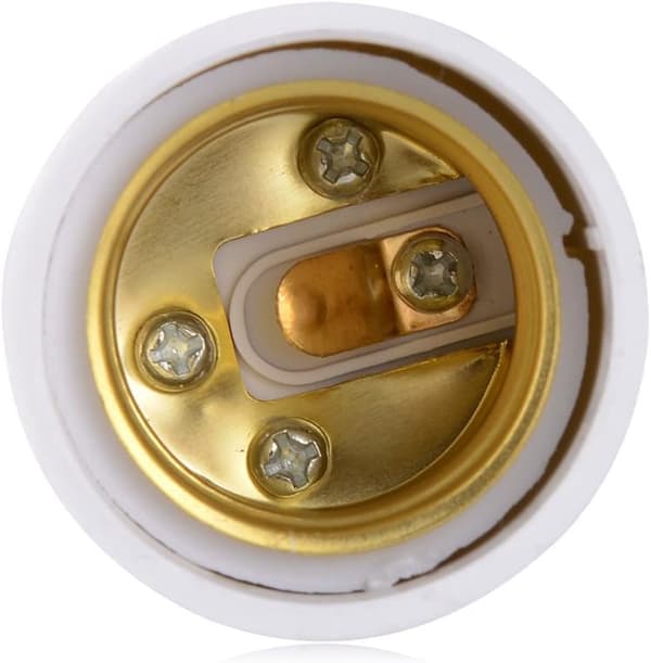 GU24 til E27 E26 Adapter for LED-pære, GU24 til Medium Base Konverterer din Pin Base Armatur til Standard Skru-inn Lampe Sokkel 2-pakning