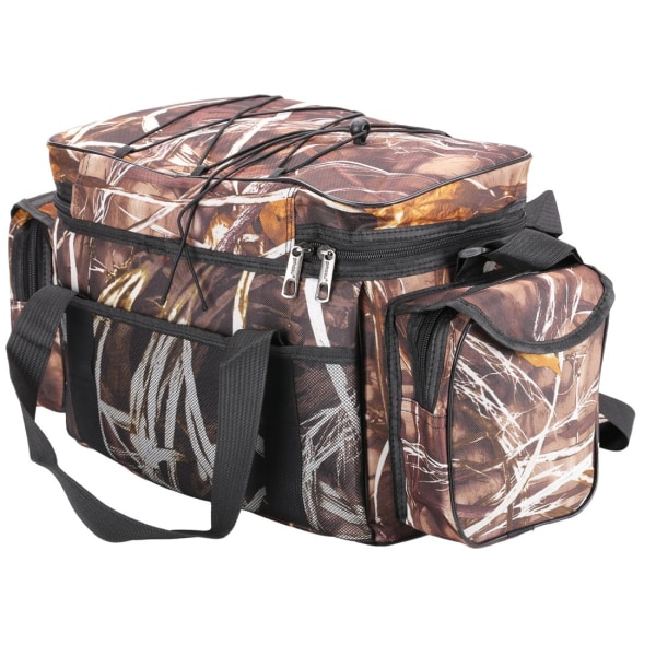 Karpfiskeväska Enkelsidig Havsfiske Utrustningsväskor Hållare Kamouflage Utomhus Carryall Väska Vandring Reseväska 50CM*28CM*27CM