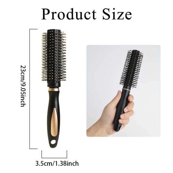 Hårborste, radiella hårborstar för föning av hårstylingverktyg kvinnor, hårstylingverktyg hemma (rund)