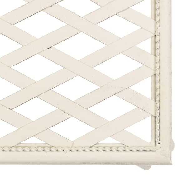 vidaXL Trädgårdsbänk schäslong 128 cm metall antikvit white Vit